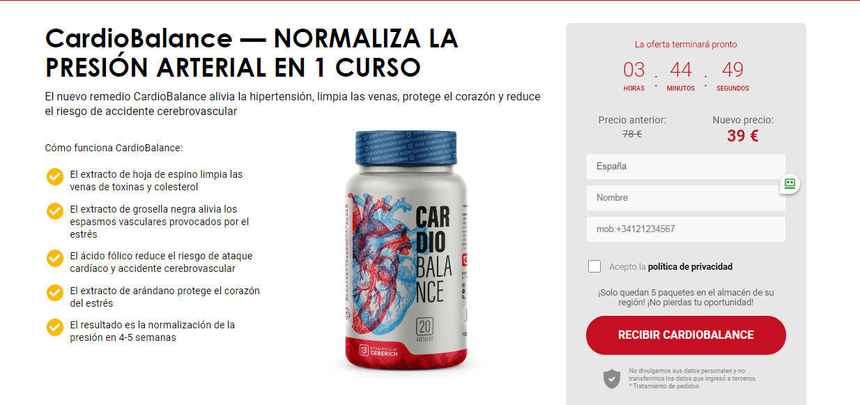 Cardiobalance Opiniones