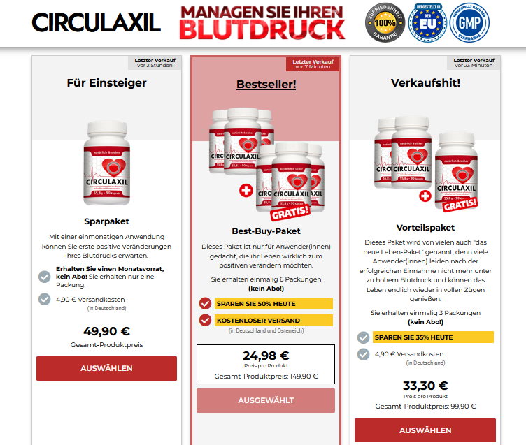 Circulaxil Inhaltsstoffe