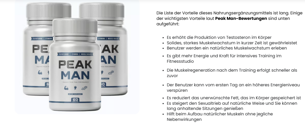 Peak Man Tabletten