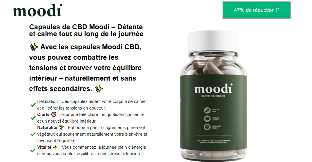 Moodi CBD Capsules